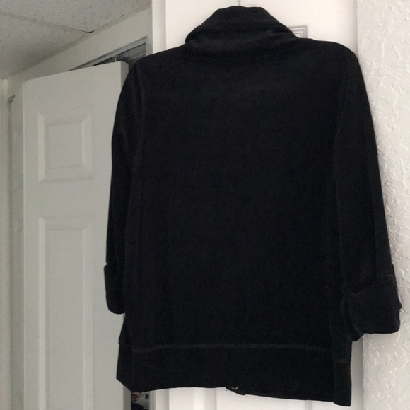 OPAQUE CASUALS LARGE BLACK VELOUR JACKET🆕 - Picture 11 of 12